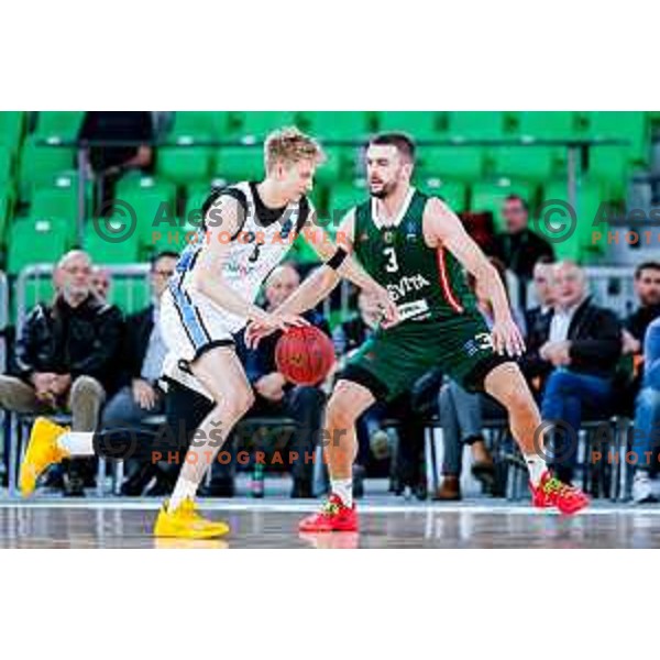 in action during BKT EuroCup 2025-2026 basketball match between Cedevita Olimpija (SLO) and Veolia Towers Hamburg (GER) in SRC Stozice, Ljubljana, Slovenia on November 19, 2025