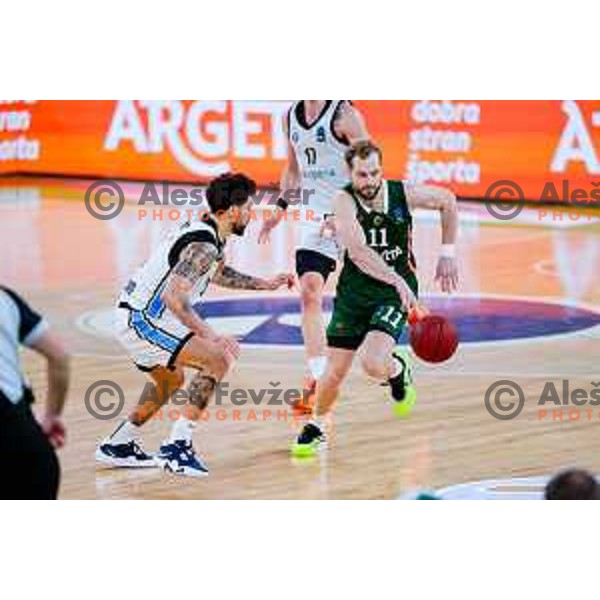 in action during BKT EuroCup 2025-2026 basketball match between Cedevita Olimpija (SLO) and Veolia Towers Hamburg (GER) in SRC Stozice, Ljubljana, Slovenia on November 19, 2025