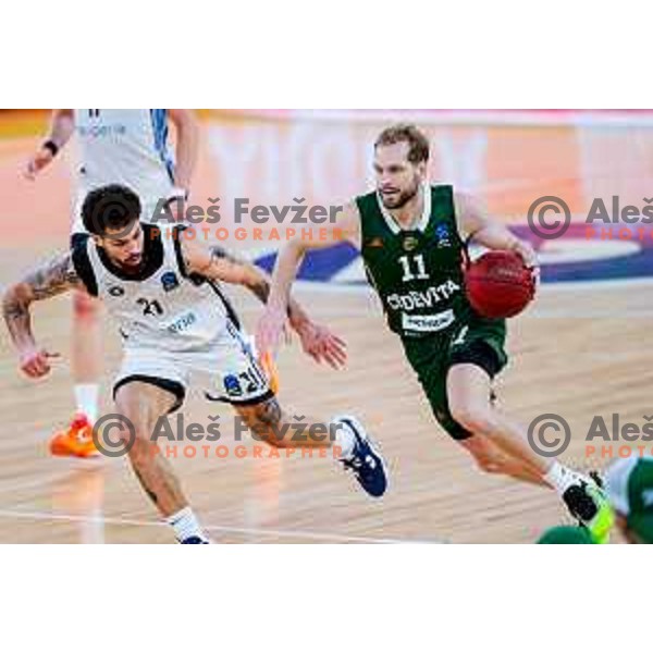 in action during BKT EuroCup 2025-2026 basketball match between Cedevita Olimpija (SLO) and Veolia Towers Hamburg (GER) in SRC Stozice, Ljubljana, Slovenia on November 19, 2025