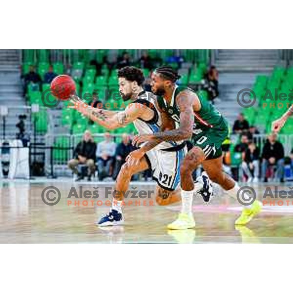 DJ Stewart in action during BKT EuroCup 2025-2026 basketball match between Cedevita Olimpija (SLO) and Veolia Towers Hamburg (GER) in SRC Stozice, Ljubljana, Slovenia on November 19, 2025