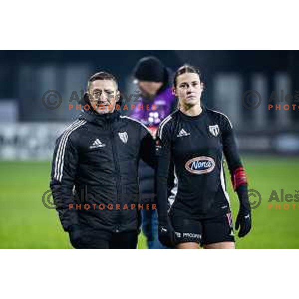 Vladimir Kokol, head coach of ZNK Mura Nona during UEFA Women’s Europa Cup football match between ZNK Mura Nona (SLO) and FC Nordsjaelland (DEN) in Fazanerija, Murska Sobota, Slovenia on November 19, 2025. Photo: Jure Banfi