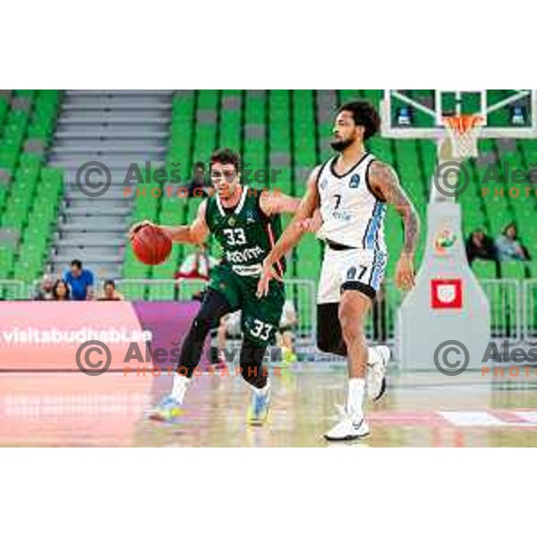 in action during BKT EuroCup 2025-2026 basketball match between Cedevita Olimpija (SLO) and Veolia Towers Hamburg (GER) in SRC Stozice, Ljubljana, Slovenia on November 19, 2025
