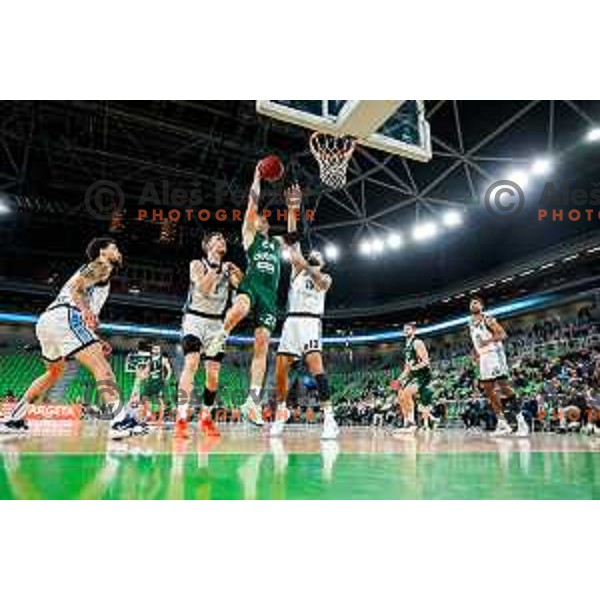 in action during BKT EuroCup 2025-2026 basketball match between Cedevita Olimpija (SLO) and Veolia Towers Hamburg (GER) in SRC Stozice, Ljubljana, Slovenia on November 19, 2025