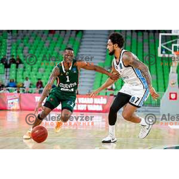 in action during BKT EuroCup 2025-2026 basketball match between Cedevita Olimpija (SLO) and Veolia Towers Hamburg (GER) in SRC Stozice, Ljubljana, Slovenia on November 19, 2025