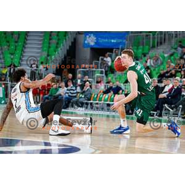 in action during BKT EuroCup 2025-2026 basketball match between Cedevita Olimpija (SLO) and Veolia Towers Hamburg (GER) in SRC Stozice, Ljubljana, Slovenia on November 19, 2025