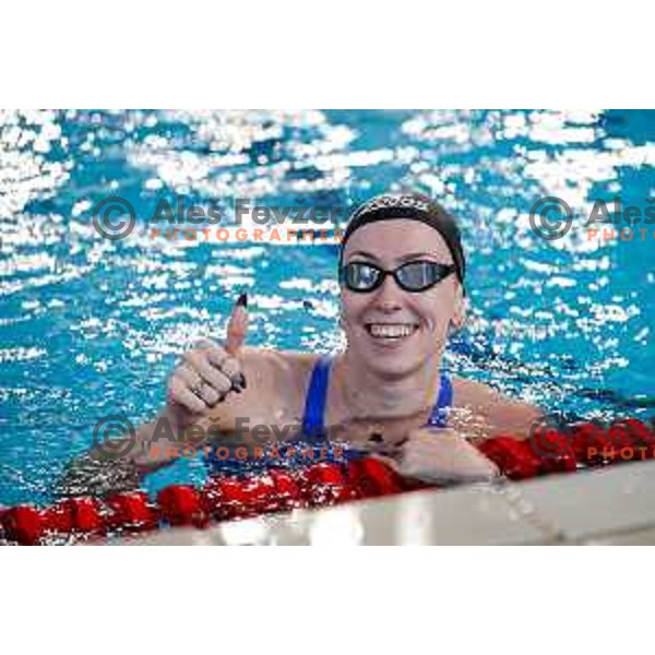 Janja Segel (SLO) comeptes at Spela & Vesna Memorial International swimming meeting in Kranj, Slovenia on November 22, 2025