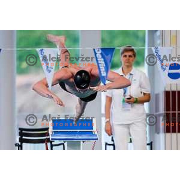 Casper Corbeau (BEL) comeptes at Spela & Vesna Memorial International swimming meeting in Kranj, Slovenia on November 22, 2025