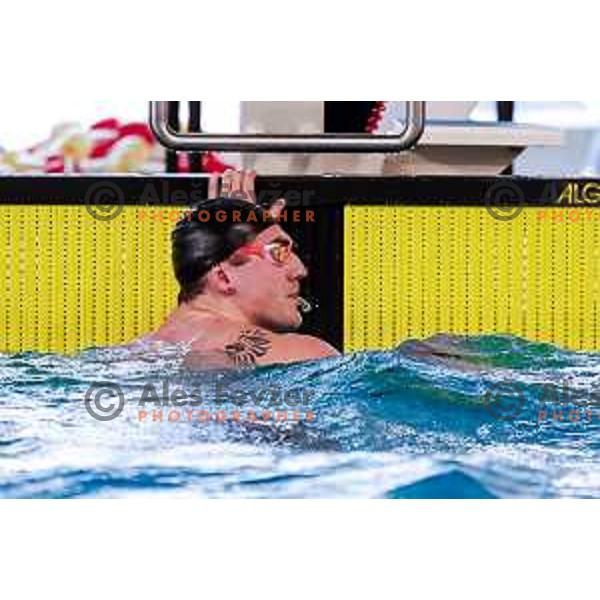 Casper Corbeau (BEL) comeptes at Spela & Vesna Memorial International swimming meeting in Kranj, Slovenia on November 22, 2025