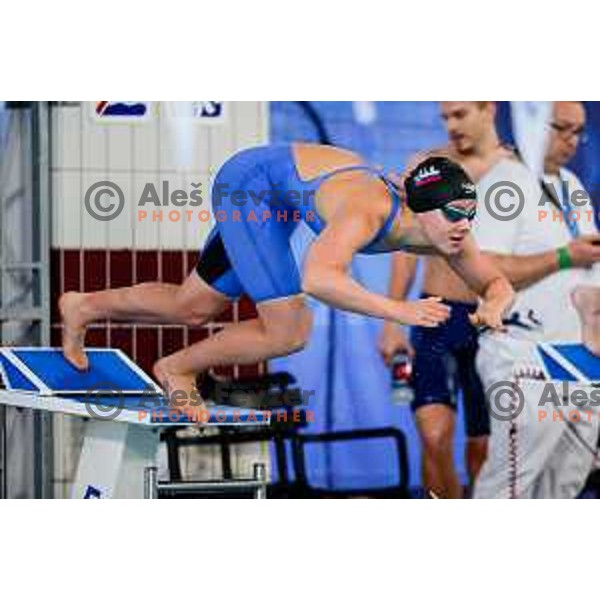 Sara Sekuti (SLO) comeptes at Spela & Vesna Memorial International swimming meeting in Kranj, Slovenia on November 22, 2025