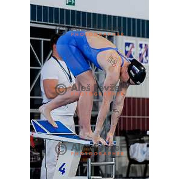 Janja Segel (SLO) comeptes at Spela & Vesna Memorial International swimming meeting in Kranj, Slovenia on November 22, 2025