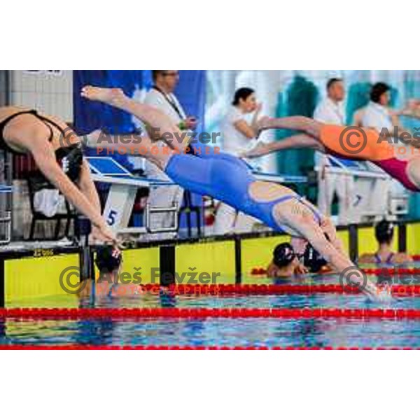 Janja Segel (SLO) comeptes at Spela & Vesna Memorial International swimming meeting in Kranj, Slovenia on November 22, 2025
