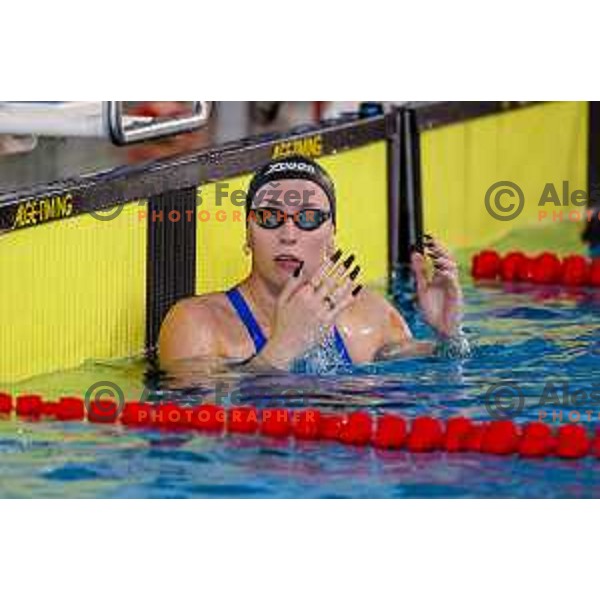 Janja Segel (SLO) comeptes at Spela & Vesna Memorial International swimming meeting in Kranj, Slovenia on November 22, 2025