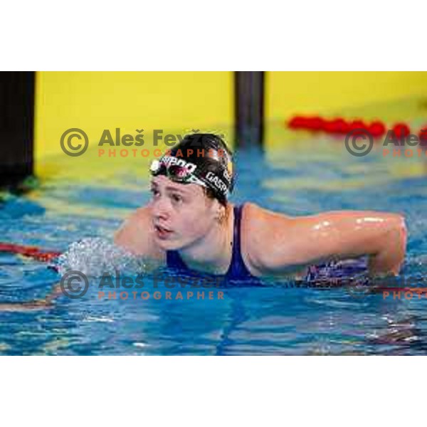 Florine Gaspard (BEL) comeptes at Spela & Vesna Memorial International swimming meeting in Kranj, Slovenia on November 22, 2025