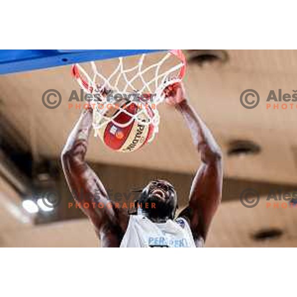 of Perspektiva Ilirija in action during AdmiralBet ABA League 2025/2026 basketball match between Perspektiva Ilirija and Bosna BH Telecom in Tivoli Hall, Ljubljana, Slovenia on November 22, 2025