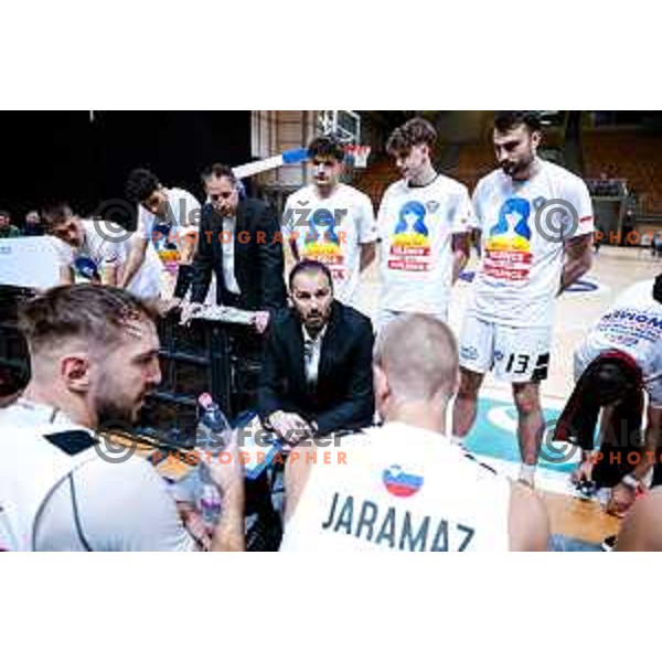 of Perspektiva Ilirija in action during AdmiralBet ABA League 2025/2026 basketball match between Perspektiva Ilirija and Bosna BH Telecom in Tivoli Hall, Ljubljana, Slovenia on November 22, 2025