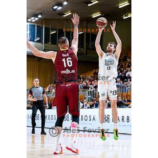 of Perspektiva Ilirija in action during AdmiralBet ABA League 2025/2026 basketball match between Perspektiva Ilirija and Bosna BH Telecom in Tivoli Hall, Ljubljana, Slovenia on November 22, 2025