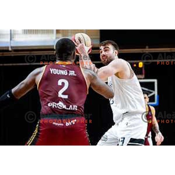 of Perspektiva Ilirija in action during AdmiralBet ABA League 2025/2026 basketball match between Perspektiva Ilirija and Bosna BH Telecom in Tivoli Hall, Ljubljana, Slovenia on November 22, 2025