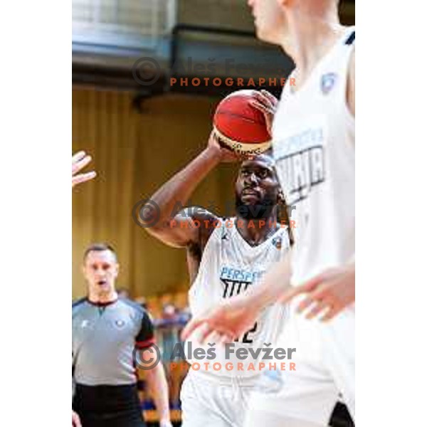 of Perspektiva Ilirija in action during AdmiralBet ABA League 2025/2026 basketball match between Perspektiva Ilirija and Bosna BH Telecom in Tivoli Hall, Ljubljana, Slovenia on November 22, 2025