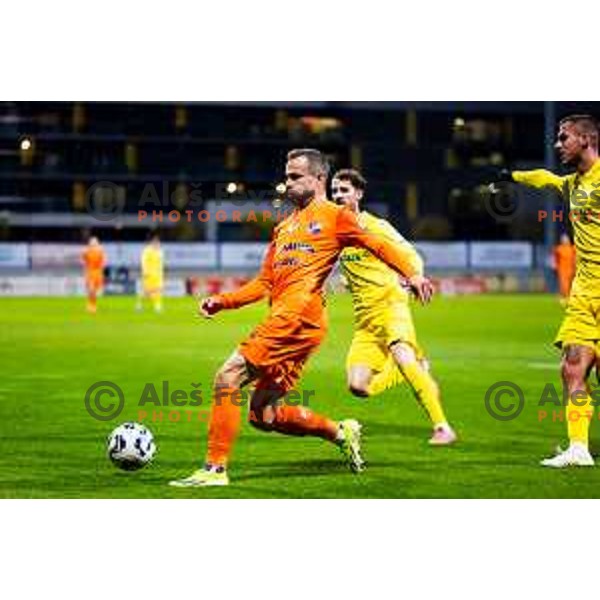 Matej Poplatnik of Celje in action during Prva liga Telemach 2025/2026 football match between Domzale and Celje in Domzale, Slovenia on November 22, 2025. Photo: Filip Barbalic