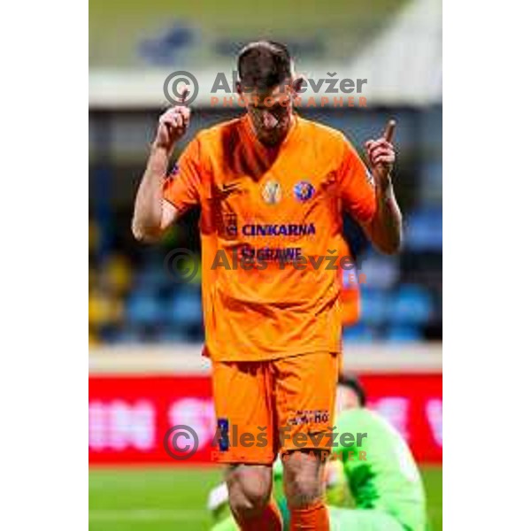 Damjan Vuklisevic of Celje celebrates goal during Prva liga Telemach 2025/2026 football match between Domzale and Celje in Domzale, Slovenia on November 22, 2025. Photo: Filip Barbalic