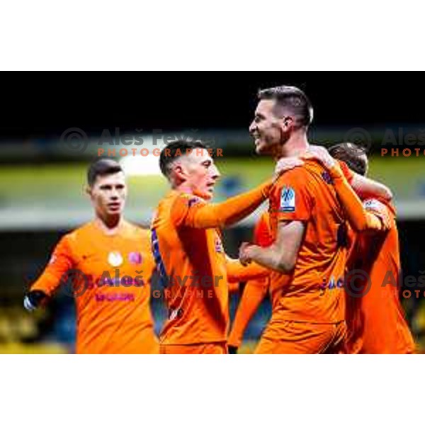 Damjan Vuklisevic of Celje celebrates goal during Prva liga Telemach 2025/2026 football match between Domzale and Celje in Domzale, Slovenia on November 22, 2025. Photo: Filip Barbalic