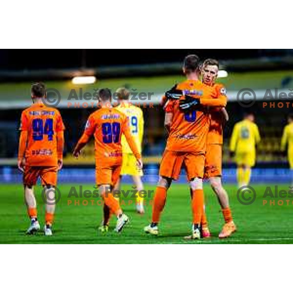 Damjan Vuklisevic of Celje celebrates goal during Prva liga Telemach 2025/2026 football match between Domzale and Celje in Domzale, Slovenia on November 22, 2025. Photo: Filip Barbalic
