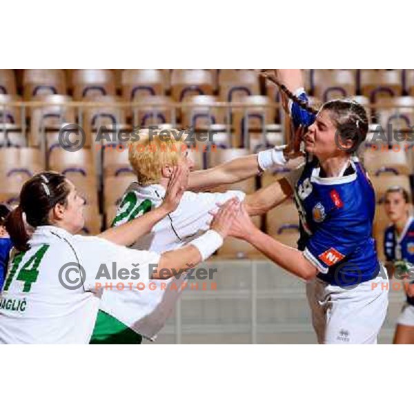 Naglic and Pus at handball match RK Olimpija(Slovenia) - Fram (Iceland) in Women\'s Challenge Cup, played in Ljubljana 9.11.2008. RK Olimpija won 36:27 and advanced to next round 