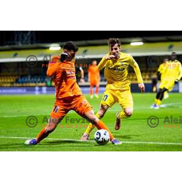 Alexandros Parras of Domzale in action during Prva liga Telemach 2025/2026 football match between Domzale and Celje in Domzale, Slovenia on November 22, 2025. Photo: Filip Barbalic