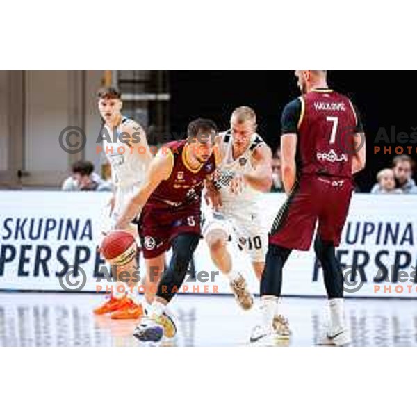 of Perspektiva Ilirija in action during AdmiralBet ABA League 2025/2026 basketball match between Perspektiva Ilirija and Bosna BH Telecom in Tivoli Hall, Ljubljana, Slovenia on November 22, 2025