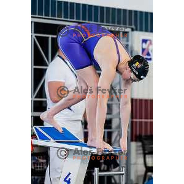 Florine Gaspard (BEL) comeptes at Spela & Vesna Memorial International swimming meeting in Kranj, Slovenia on November 22, 2025