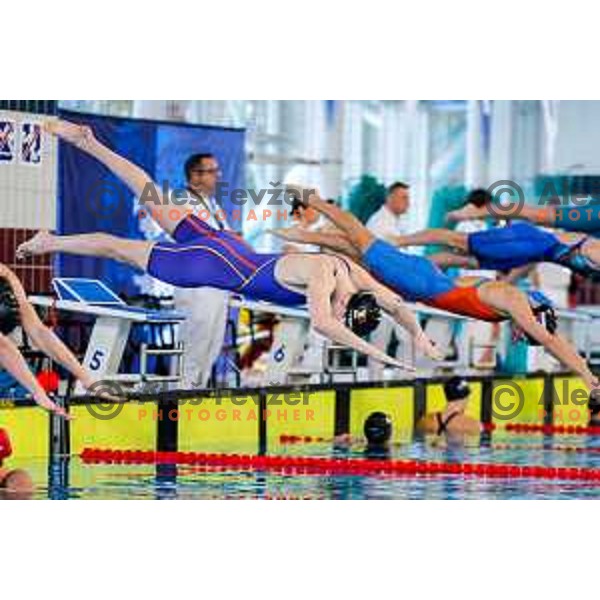 Florine Gaspard (BEL) comeptes at Spela & Vesna Memorial International swimming meeting in Kranj, Slovenia on November 22, 2025