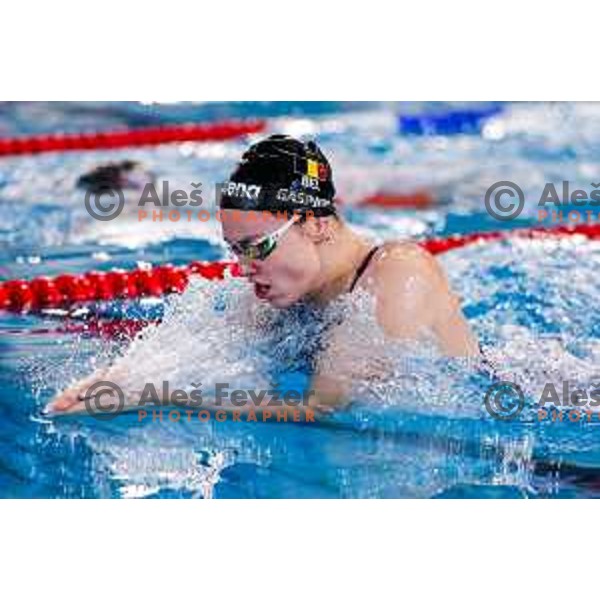 Florine Gaspard (BEL) comeptes at Spela & Vesna Memorial International swimming meeting in Kranj, Slovenia on November 22, 2025