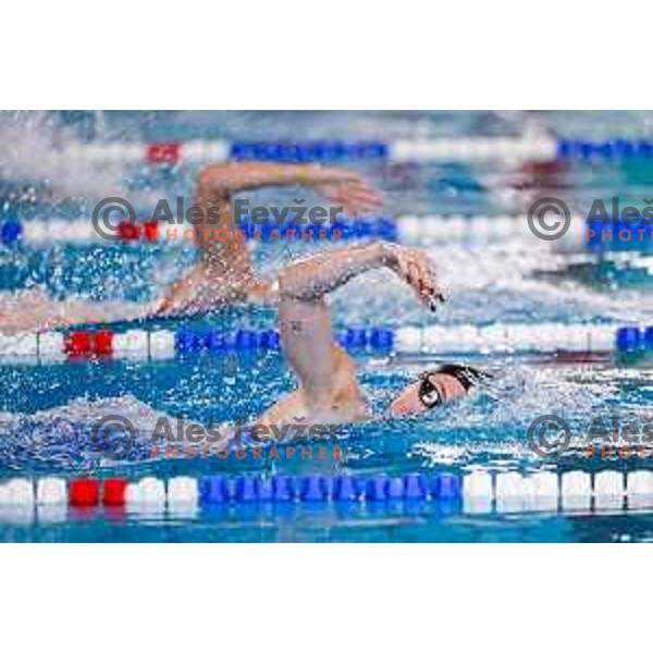 Janja Segel (SLO) comeptes at Spela & Vesna Memorial International swimming meeting in Kranj, Slovenia on November 22, 2025