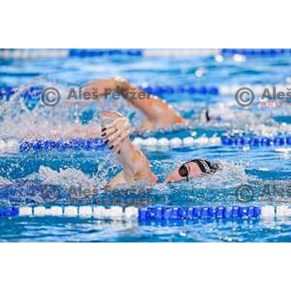 Janja Segel (SLO) comeptes at Spela & Vesna Memorial International swimming meeting in Kranj, Slovenia on November 22, 2025
