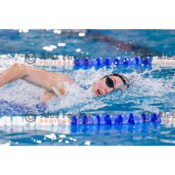 Janja Segel (SLO) comeptes at Spela & Vesna Memorial International swimming meeting in Kranj, Slovenia on November 22, 2025