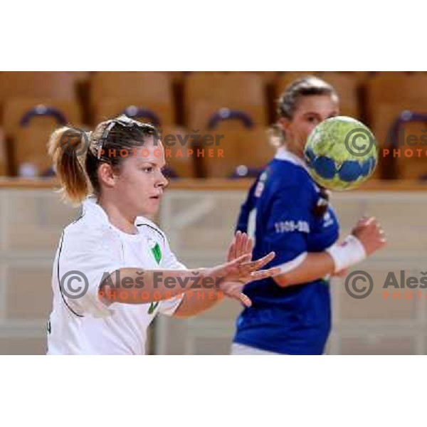 Neza Mitrusevska at handball match RK Olimpija(Slovenia) - Fram (Iceland) in Women\'s Challenge Cup, played in Ljubljana 9.11.2008. RK Olimpija won 36:27 and advanced to next round 