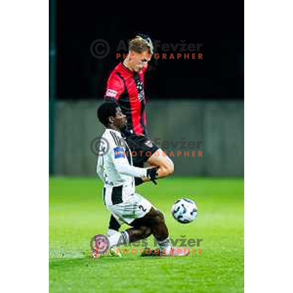 in action during Prva liga Telemach 2025/2026 football match between Primorje and Mura in Ajdovscina, Slovenia on November 23 , 2025