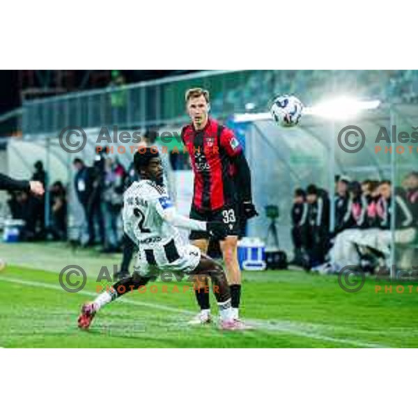 in action during Prva liga Telemach 2025/2026 football match between Primorje and Mura in Ajdovscina, Slovenia on November 23 , 2025