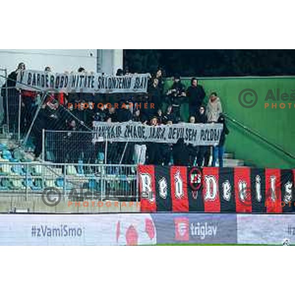 in action during Prva liga Telemach 2025/2026 football match between Primorje and Mura in Ajdovscina, Slovenia on November 23 , 2025