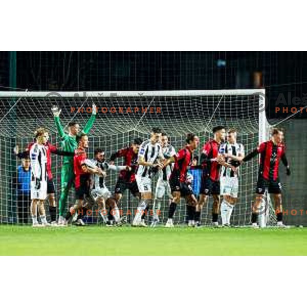 in action during Prva liga Telemach 2025/2026 football match between Primorje and Mura in Ajdovscina, Slovenia on November 23 , 2025