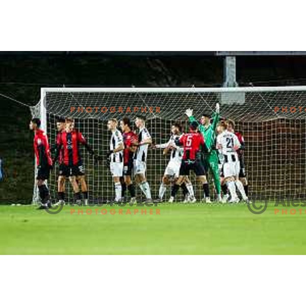 in action during Prva liga Telemach 2025/2026 football match between Primorje and Mura in Ajdovscina, Slovenia on November 23 , 2025