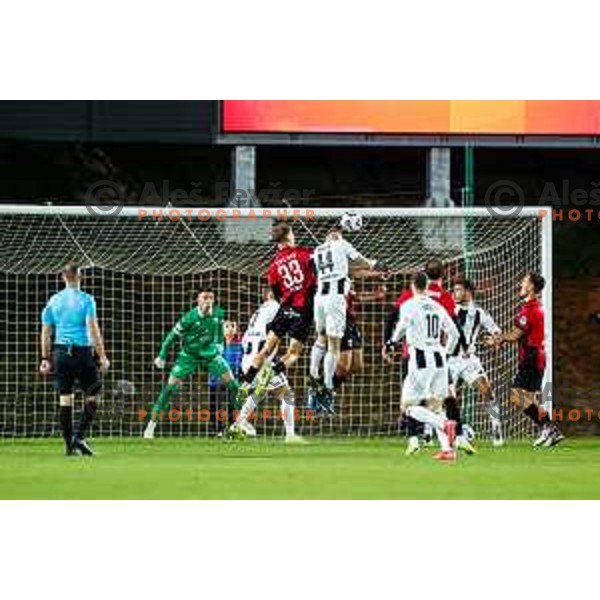 in action during Prva liga Telemach 2025/2026 football match between Primorje and Mura in Ajdovscina, Slovenia on November 23 , 2025