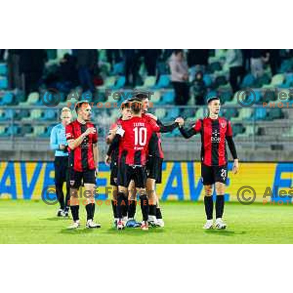 in action during Prva liga Telemach 2025/2026 football match between Primorje and Mura in Ajdovscina, Slovenia on November 23 , 2025
