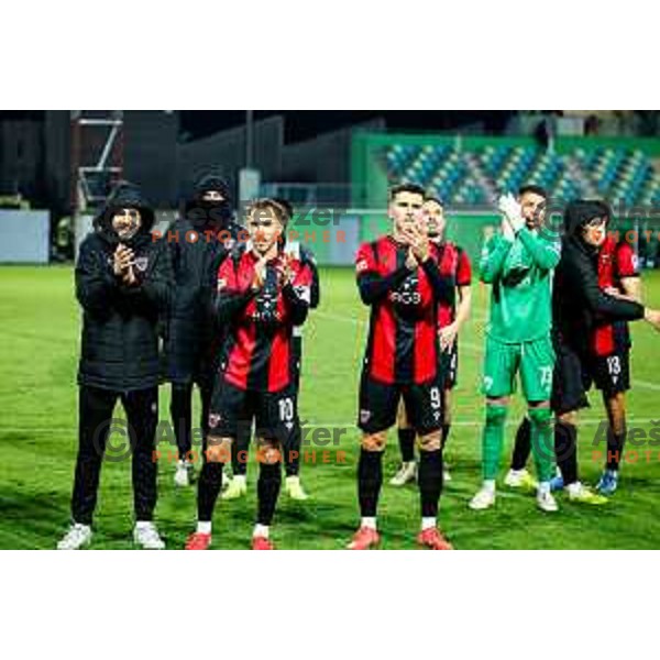 in action during Prva liga Telemach 2025/2026 football match between Primorje and Mura in Ajdovscina, Slovenia on November 23 , 2025