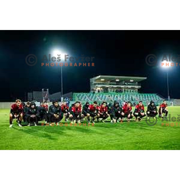 in action during Prva liga Telemach 2025/2026 football match between Primorje and Mura in Ajdovscina, Slovenia on November 23 , 2025