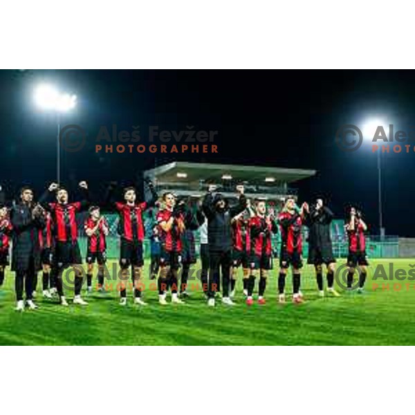 in action during Prva liga Telemach 2025/2026 football match between Primorje and Mura in Ajdovscina, Slovenia on November 23 , 2025