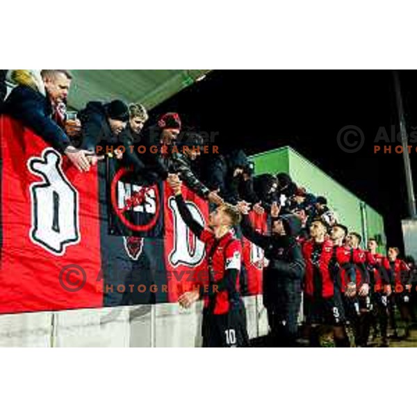 in action during Prva liga Telemach 2025/2026 football match between Primorje and Mura in Ajdovscina, Slovenia on November 23 , 2025