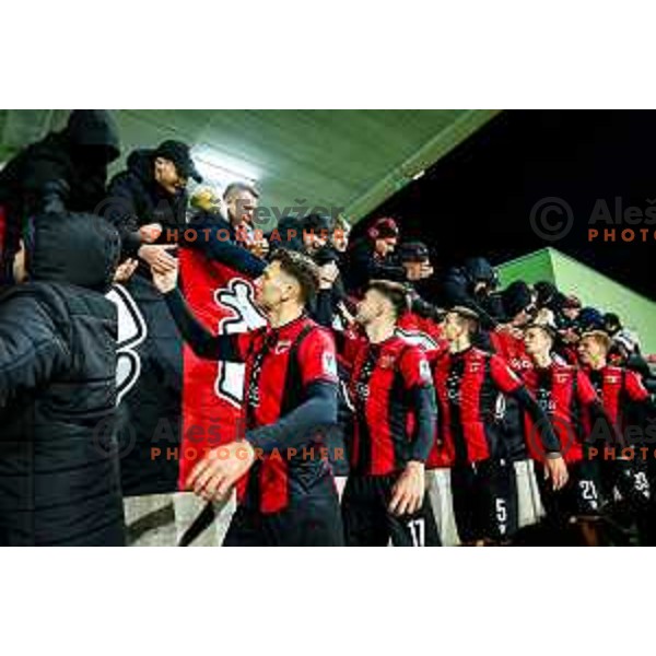 in action during Prva liga Telemach 2025/2026 football match between Primorje and Mura in Ajdovscina, Slovenia on November 23 , 2025