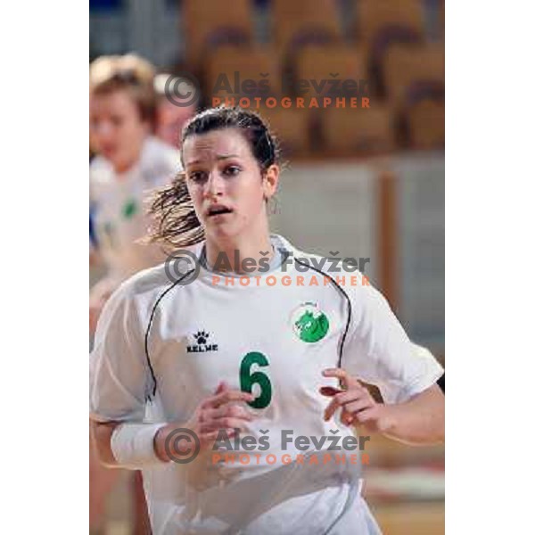 Ana Gros at hnadball match RK Olimpija(Slovenia) - Fram (Iceland) in Women\'s Challenge Cup, played in Ljubljana 9.11.2008. RK Olimpija won 36:27 and advanced to next round 