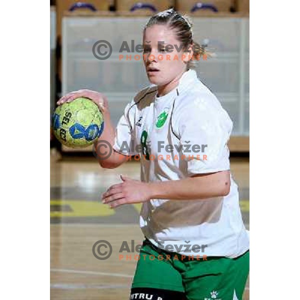Neza Mitrusevska at handball match RK Olimpija(Slovenia) - Fram (Iceland) in Women\'s Challenge Cup, played in Ljubljana 9.11.2008. RK Olimpija won 36:27 and advanced to next round 